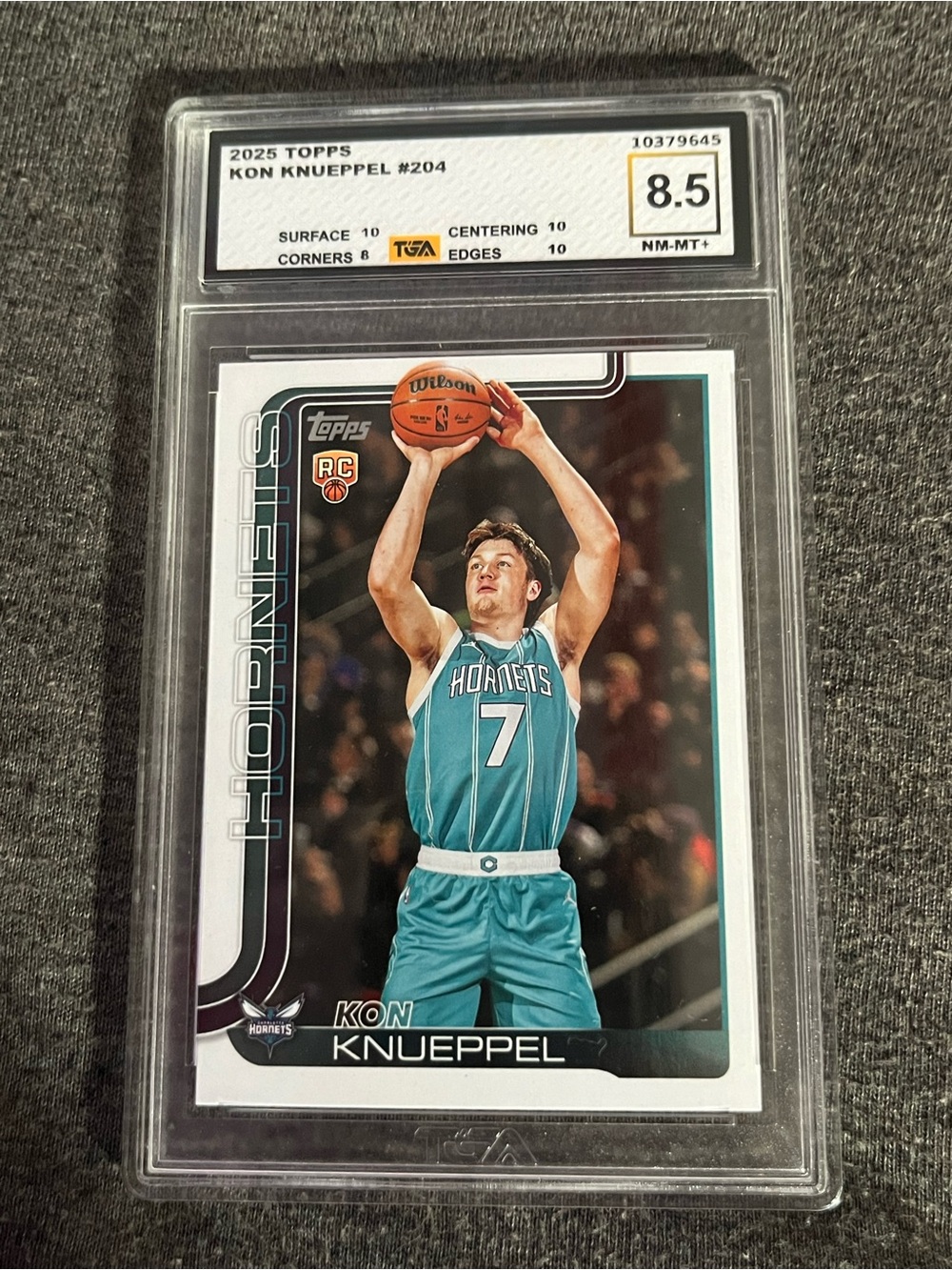 Topps Hornets Teal Basketball Rookie Card - Kon Knueppel TGA-8.5